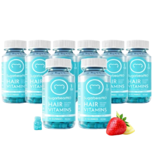 Sugar Bear Hair Vitamins Gummies – Complete Hair Support Vitamins Pack of 8